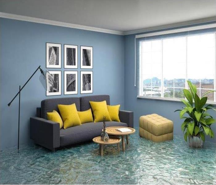 Flooded room