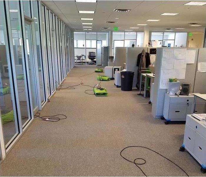Water damage in the office.